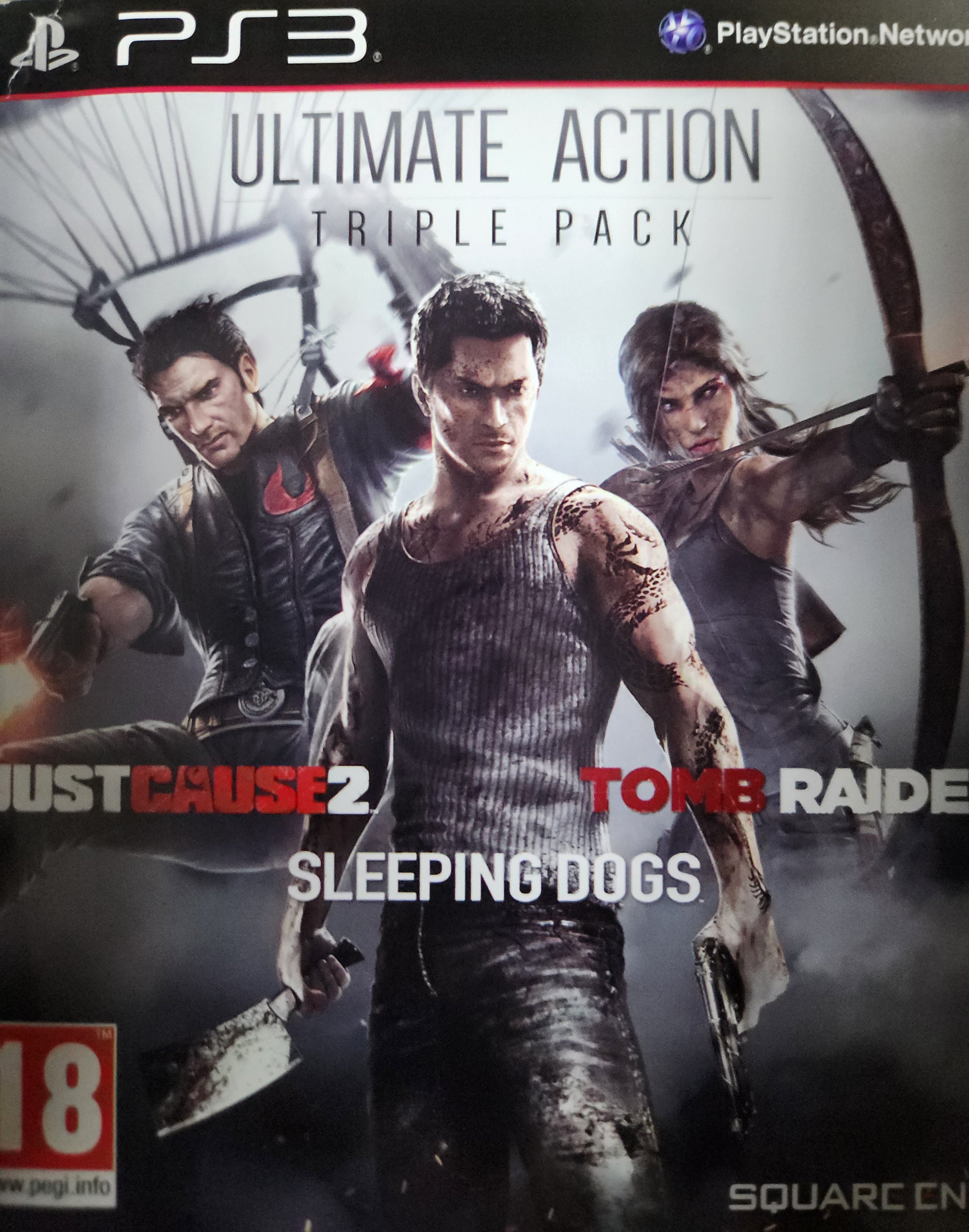 Ultimate Action Triple Pack , Just Cause 2 , Tomb Raider , Sleeping Dogs  Ps3